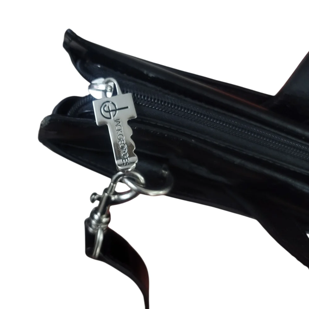 Jack Georges Milano Leather Laptop Business Case Black